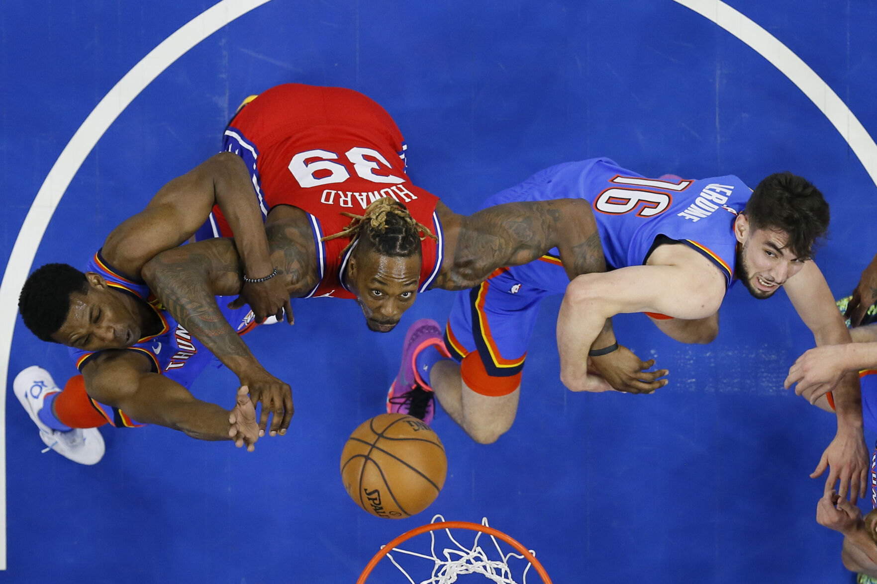 APTOPIX Thunder 76ers Basketball